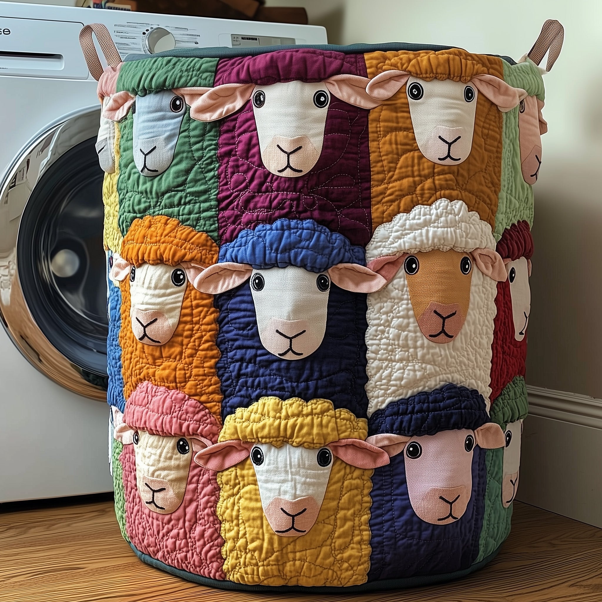 Sheep Quilted Laundry Basket GFTOXM249