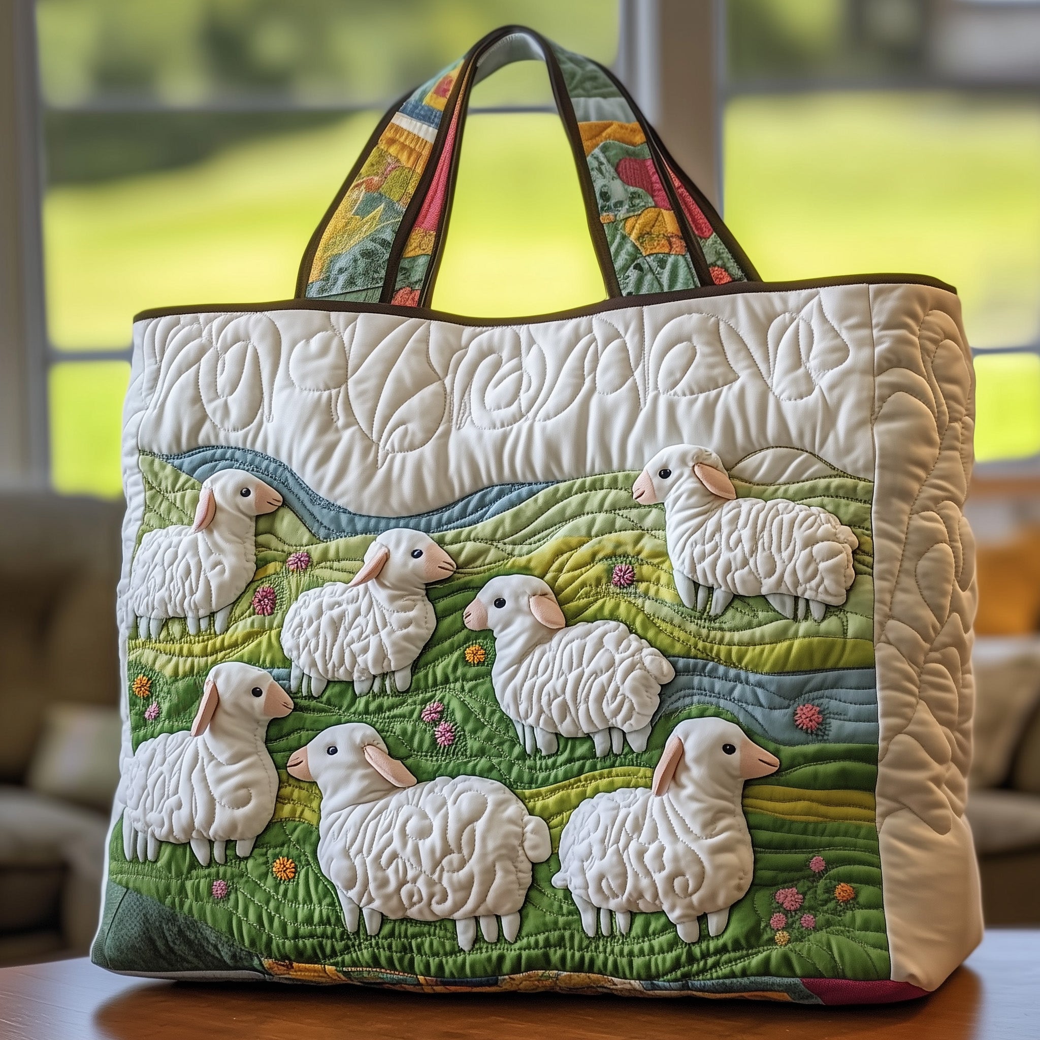 Sheep Quilted Tote Bag GFTOXM333