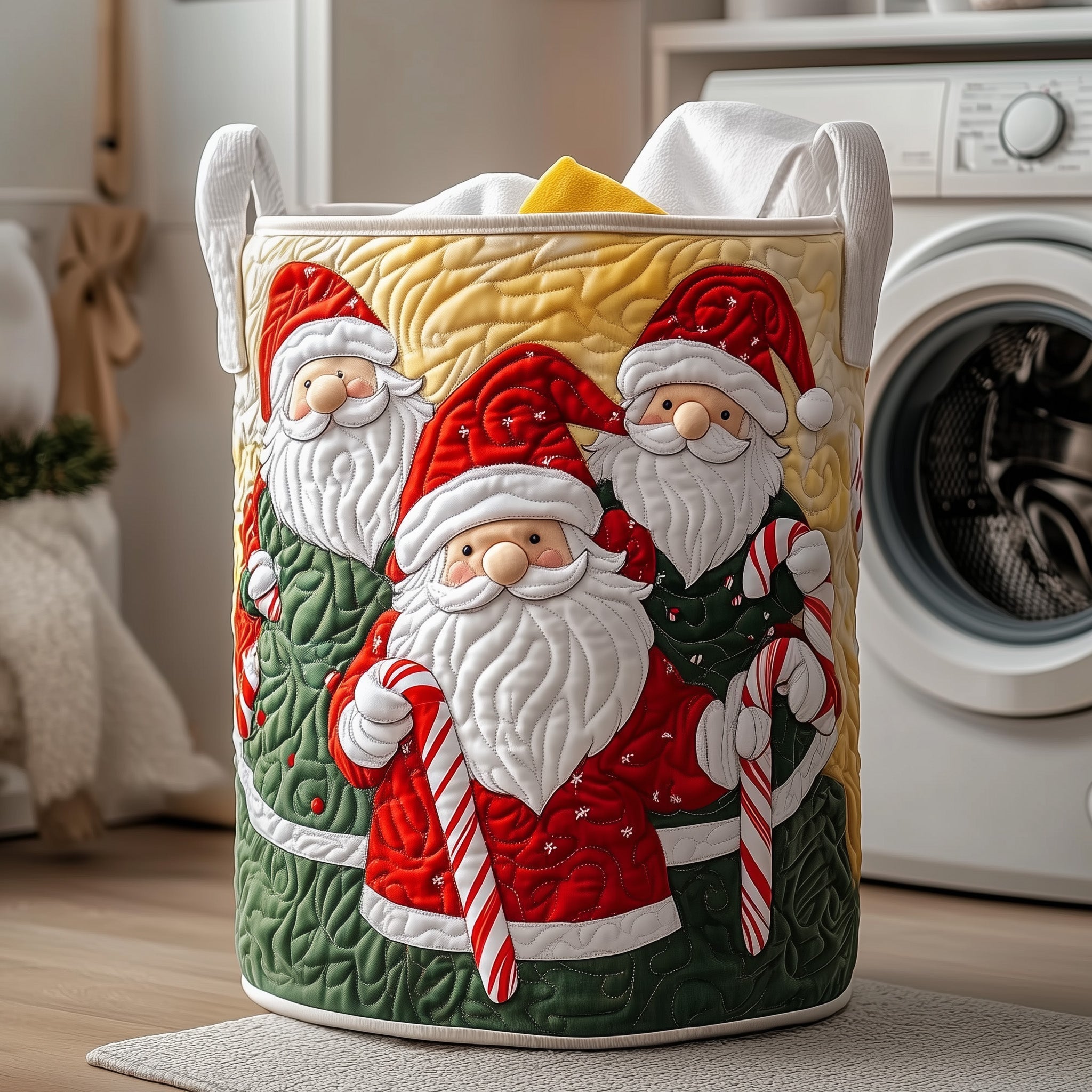Gnome Quilted Laundry Basket GFTOXM341