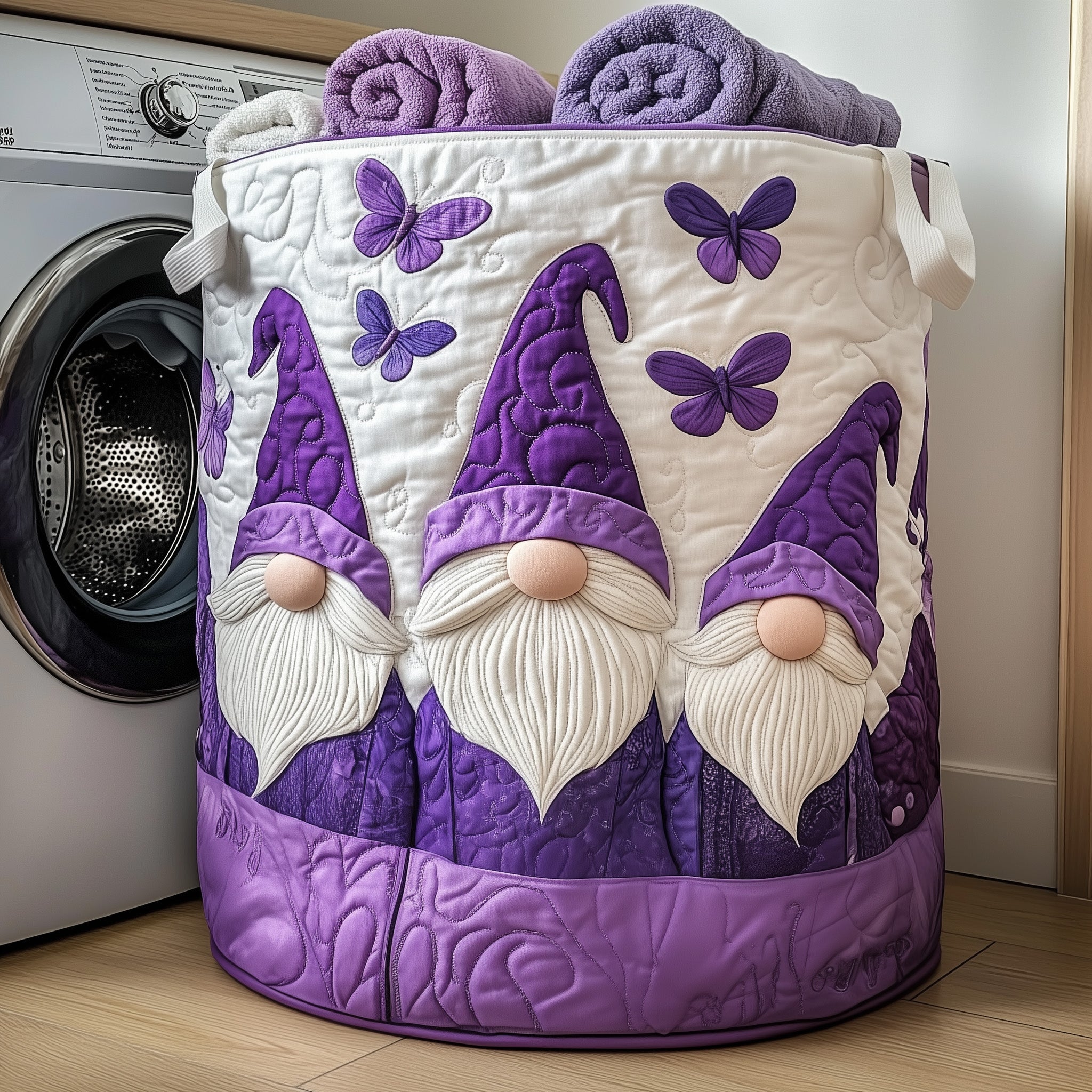Gnome Quilted Laundry Basket GFTOXM343