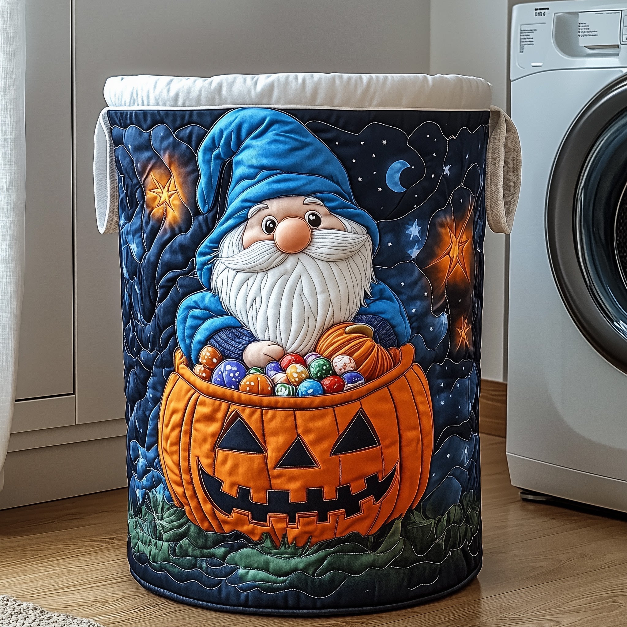 Gnome Quilted Laundry Basket GFTOXM344