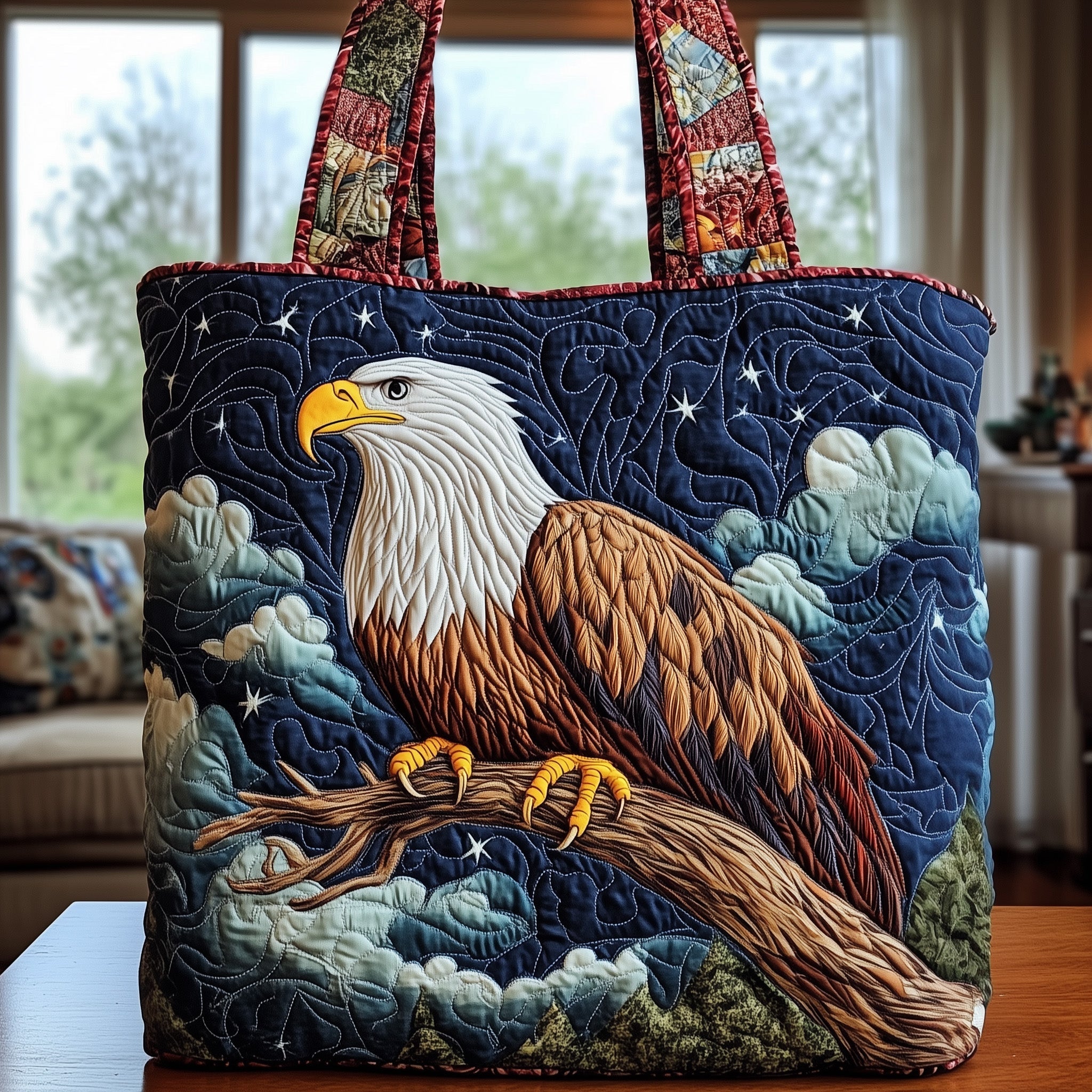 Eagle Quilted Tote Bag GFTOXM358