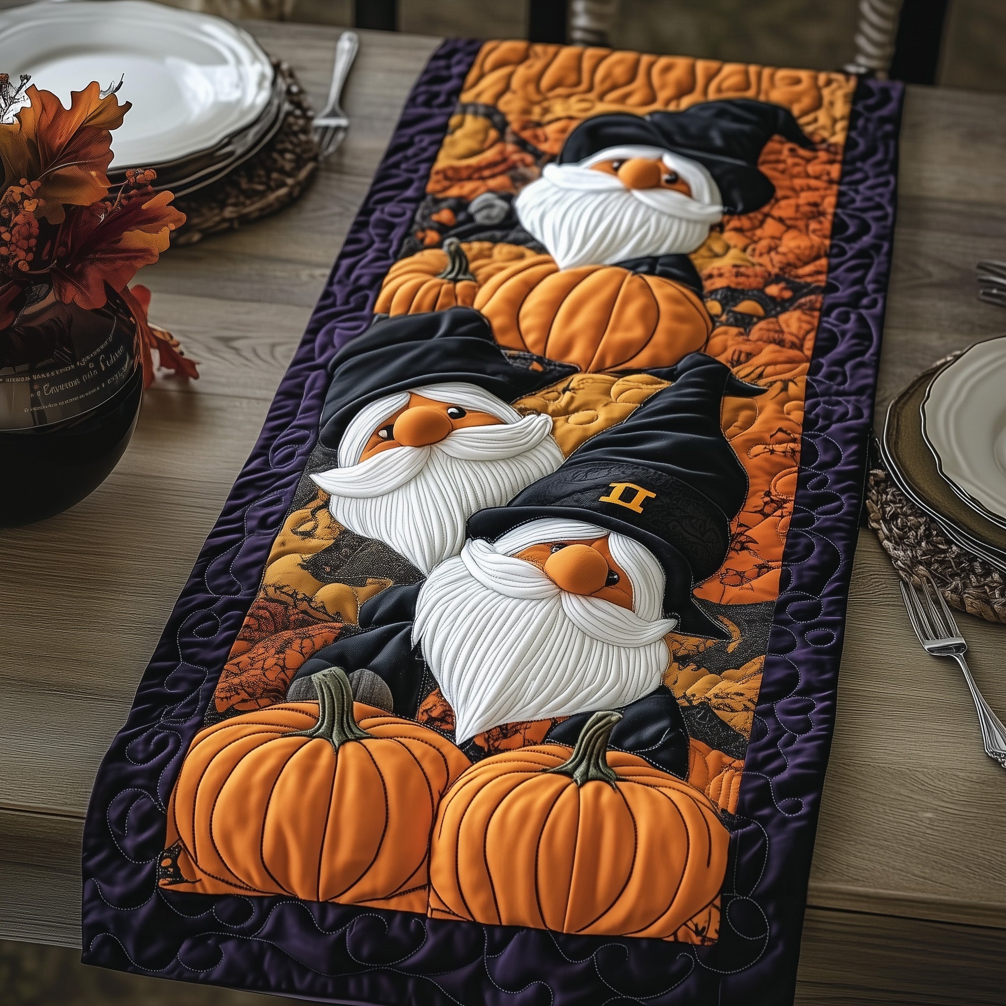 Gnome Quilted Table Runner GFTOXM377