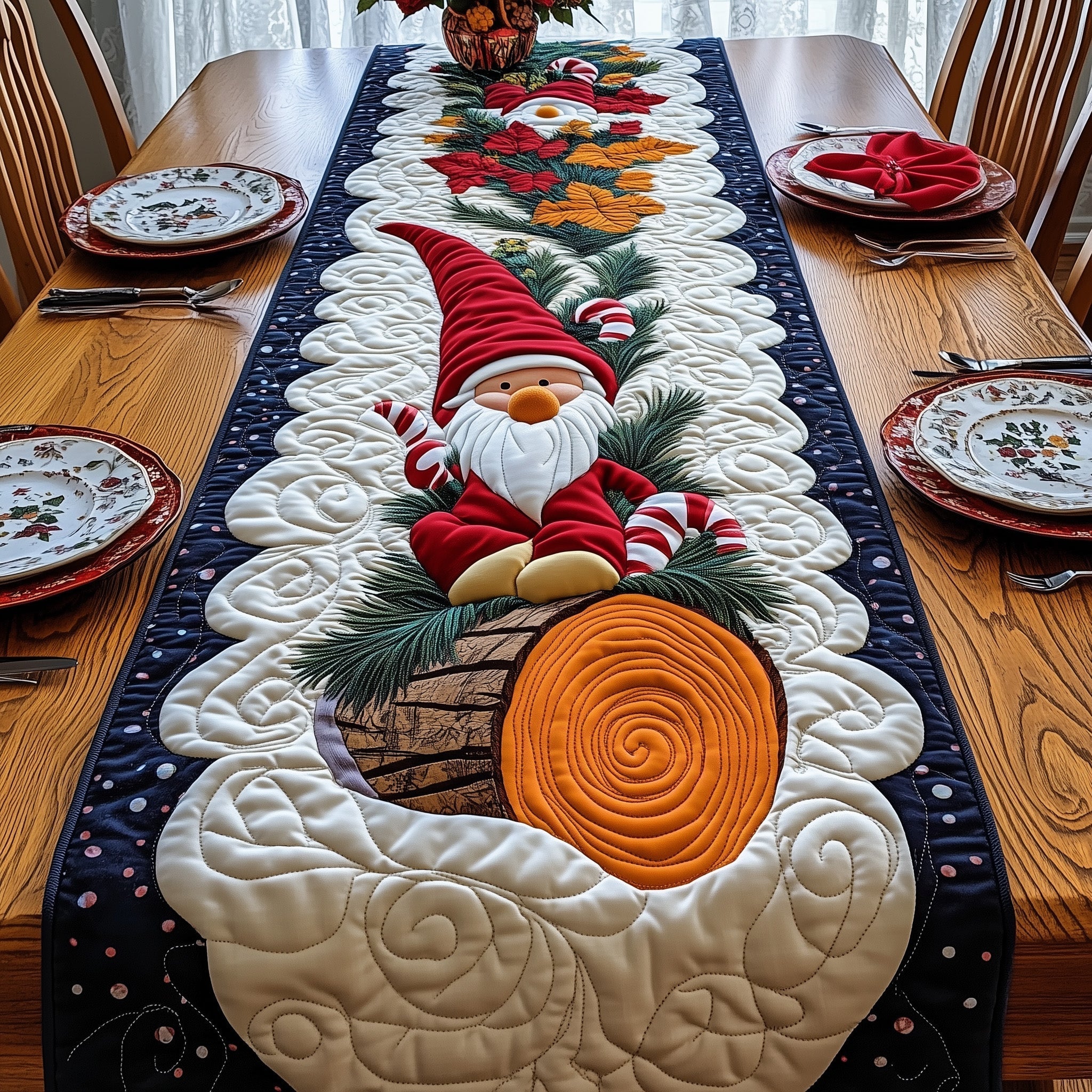 Gnome Quilted Table Runner GFTOXM378
