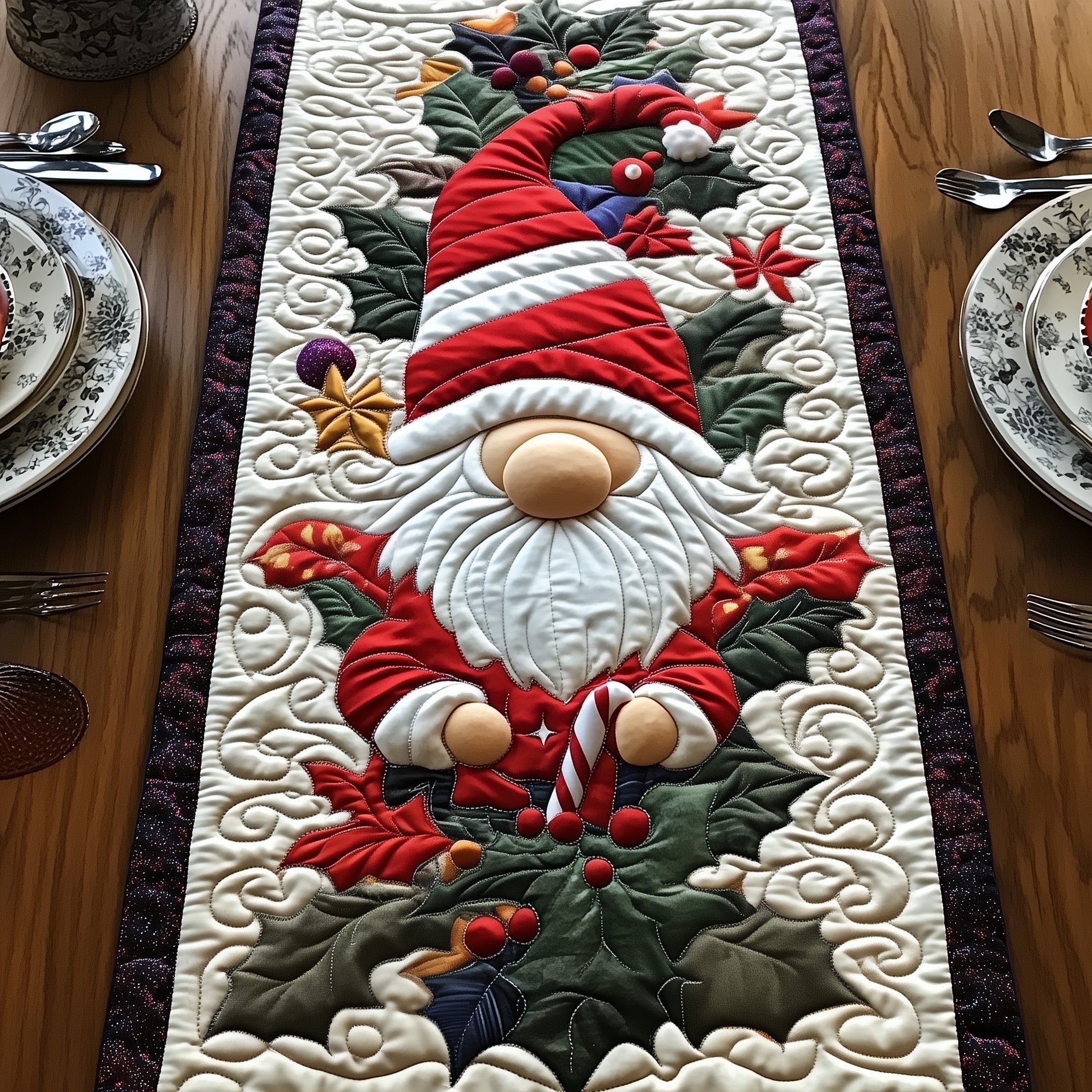 Gnome Quilted Table Runner GFTOXM379