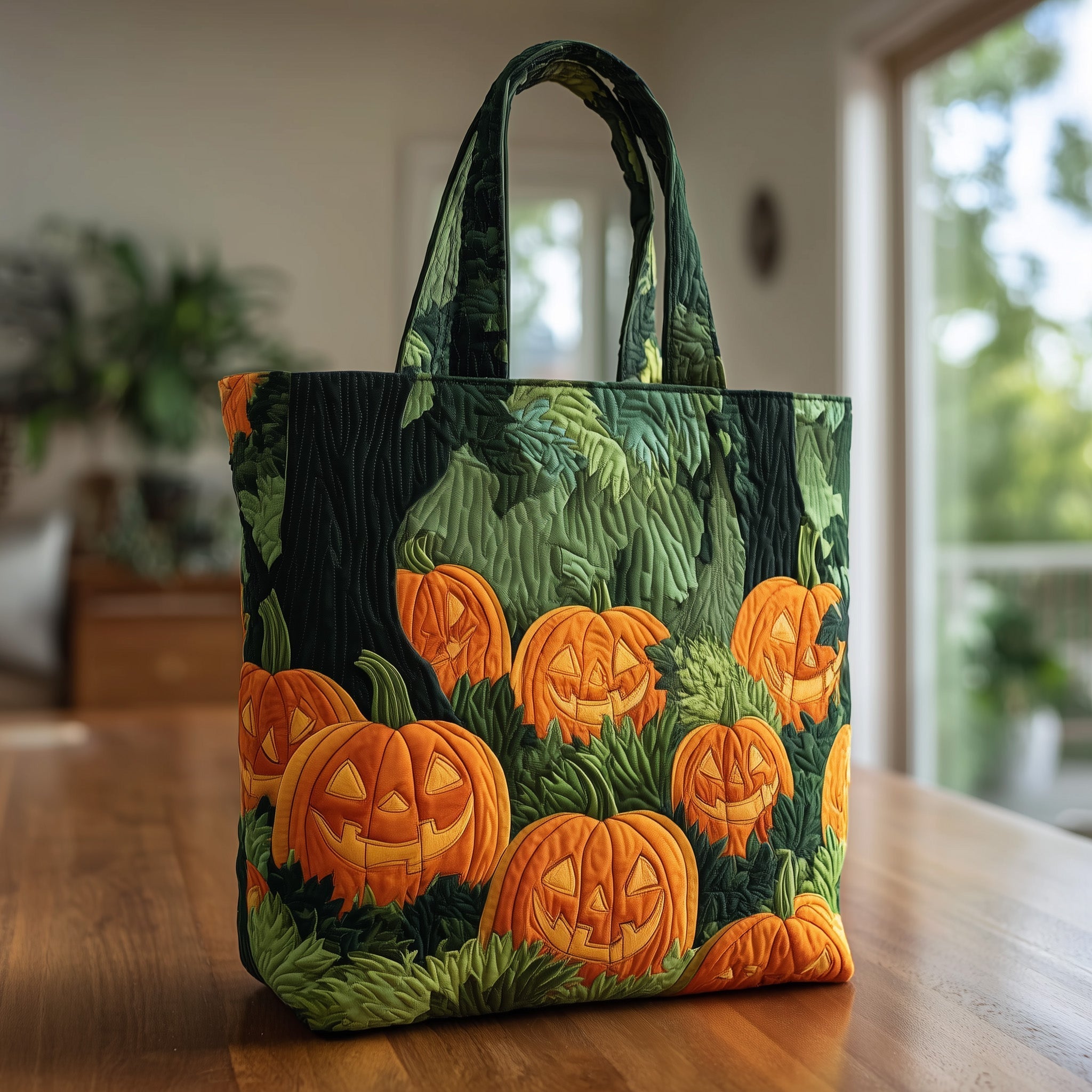 Pumpkin Forest Quilted Tote Bag GFTOXM81