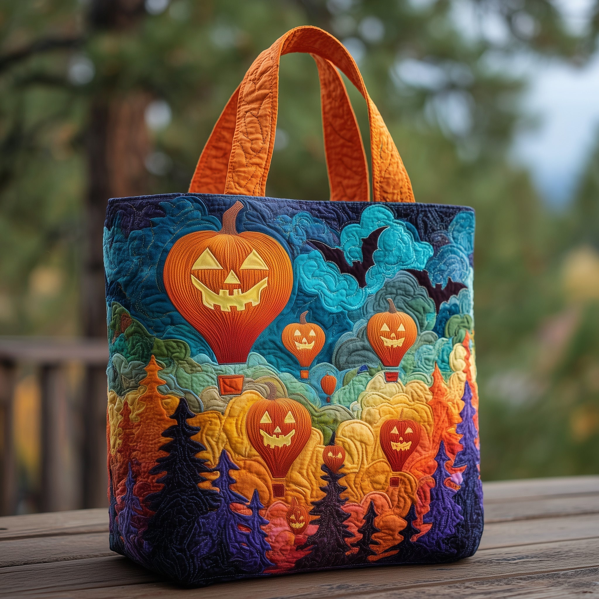 Pumpkin Balloon Quilted Tote Bag GFTOXM83