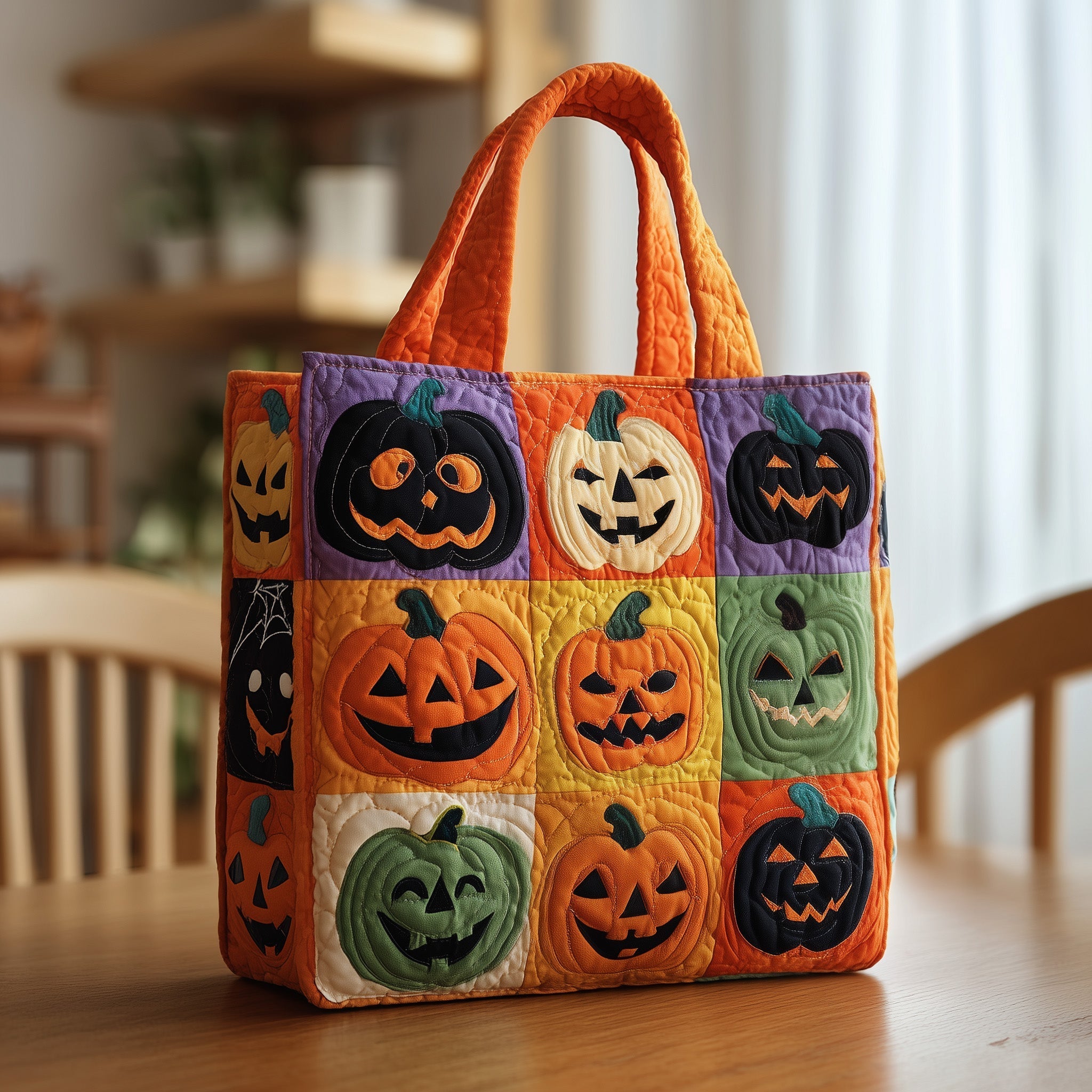 Pumpkin Quilted Tote Bag GFTOXM84