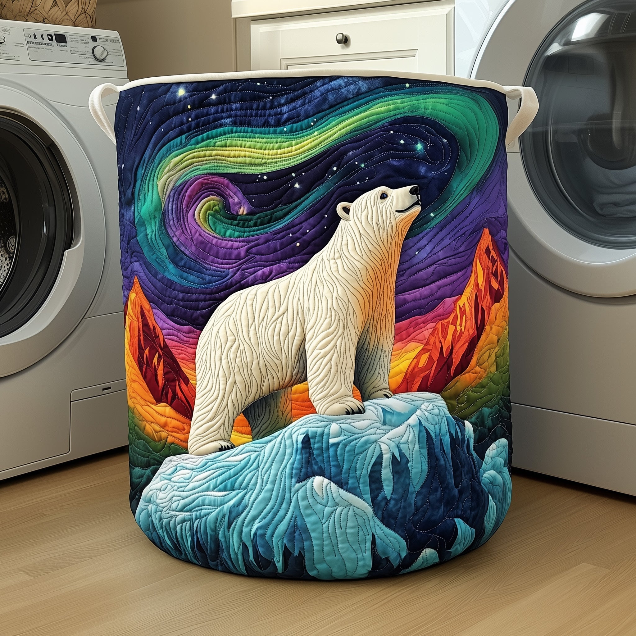 Polar Bear Quilted Laundry Basket GFTOYC261