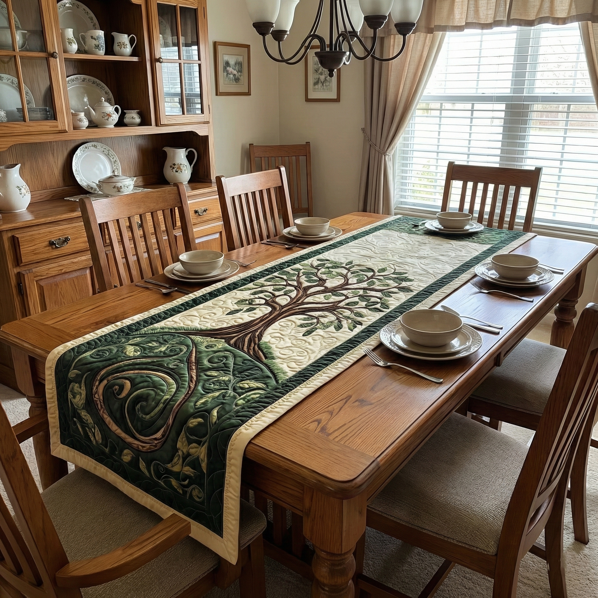 Ancient Celtic Tree Of Life Quilted Table Runner GFTOTG3646