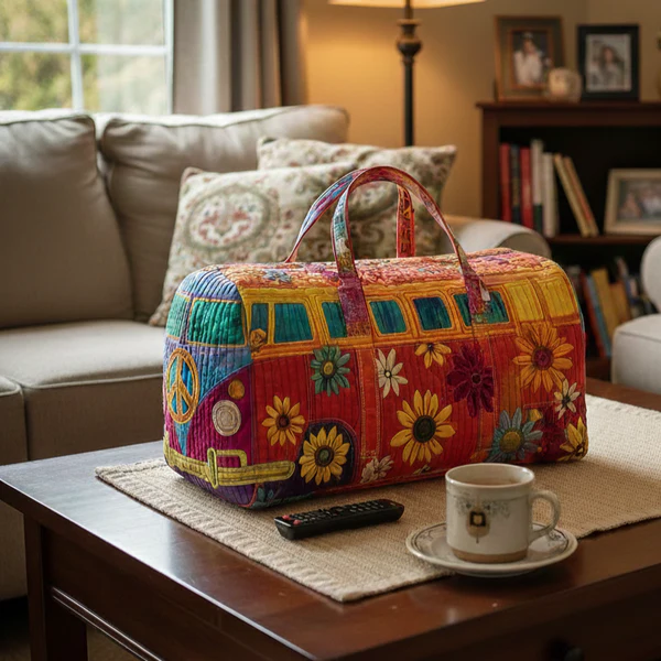 Hippie Van Quilted Duffle Bag GFTOTP10609   