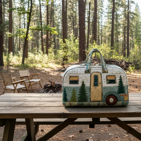      Vintage Camper Quilted Duffle Bag GFTOTP16154   