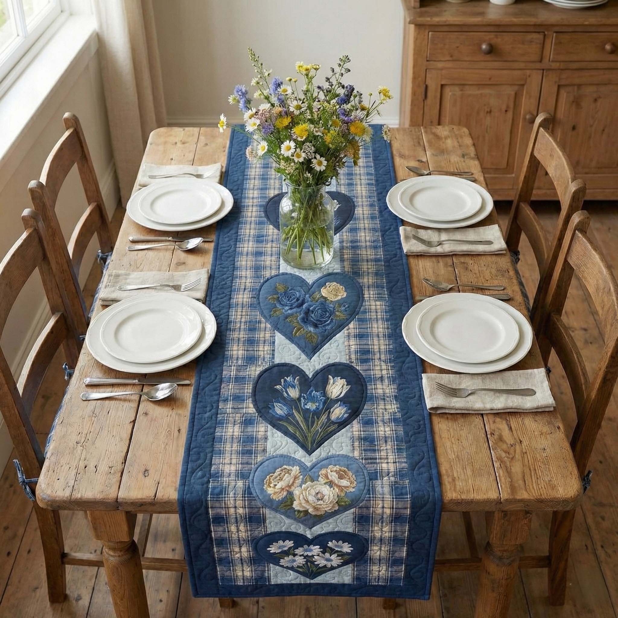 Floral Love Quilted Table Runner GFTOYC2975