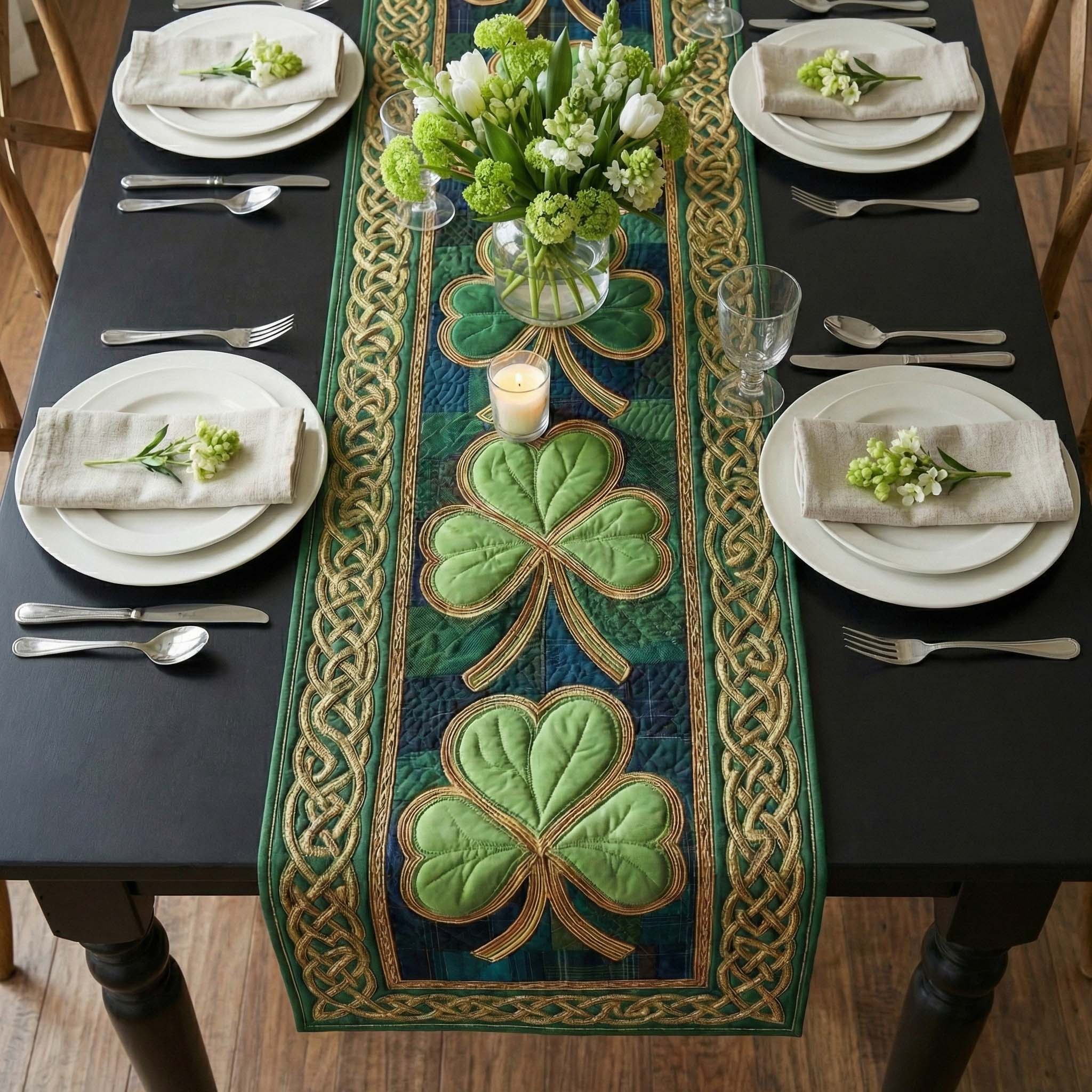 Emerald Blessing Quilted Table Runner GFTOYC2904