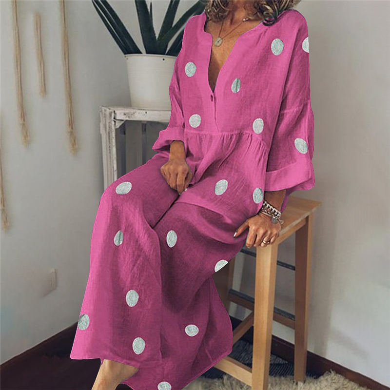 (S-5XL) Czech dress with print