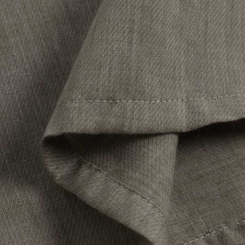 (S-5XL) Everyday dress made of pure cotton and linen with lapels