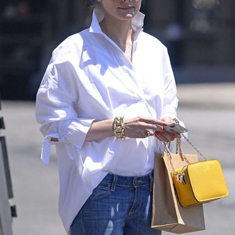 (S-5XL) Long-sleeved blouses/shirts for work