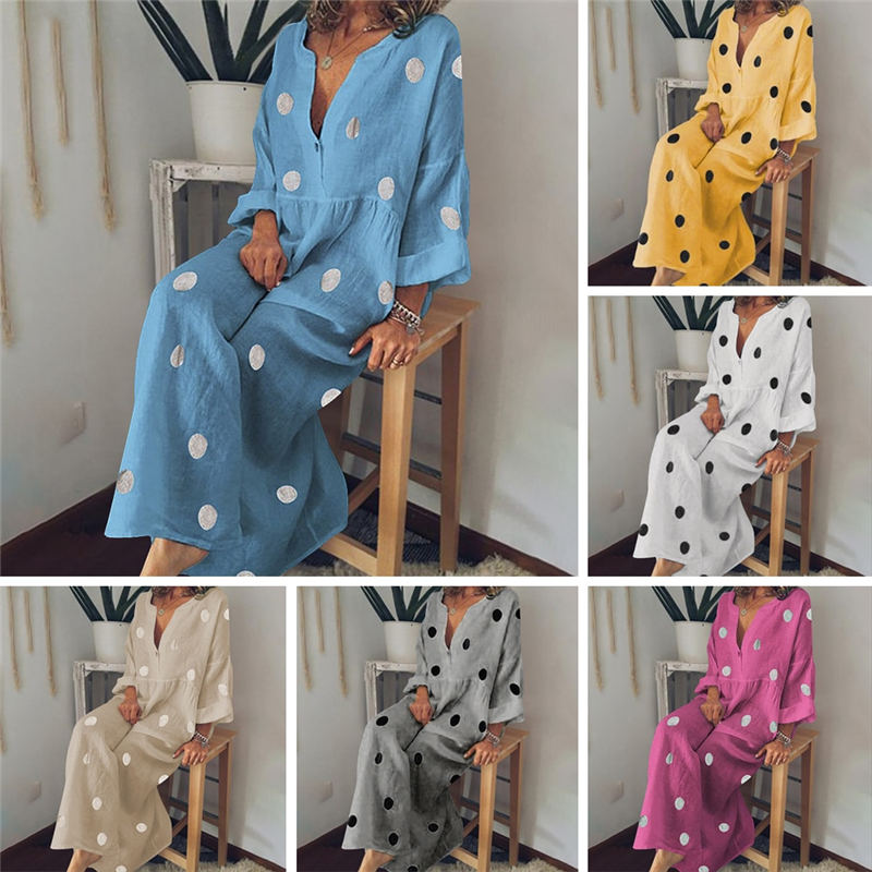 (S-5XL) Czech dress with print