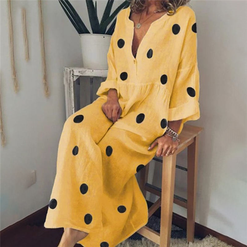 (S-5XL) Czech dress with print