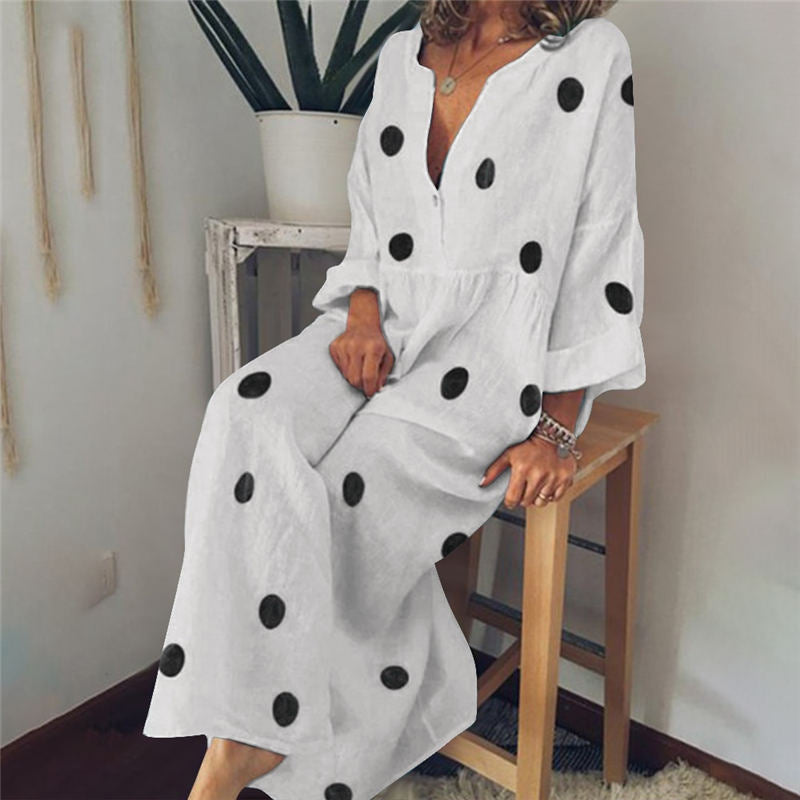 (S-5XL) Czech dress with print