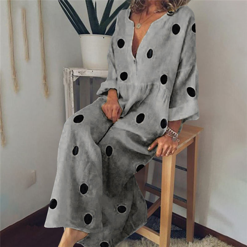 (S-5XL) Czech dress with print