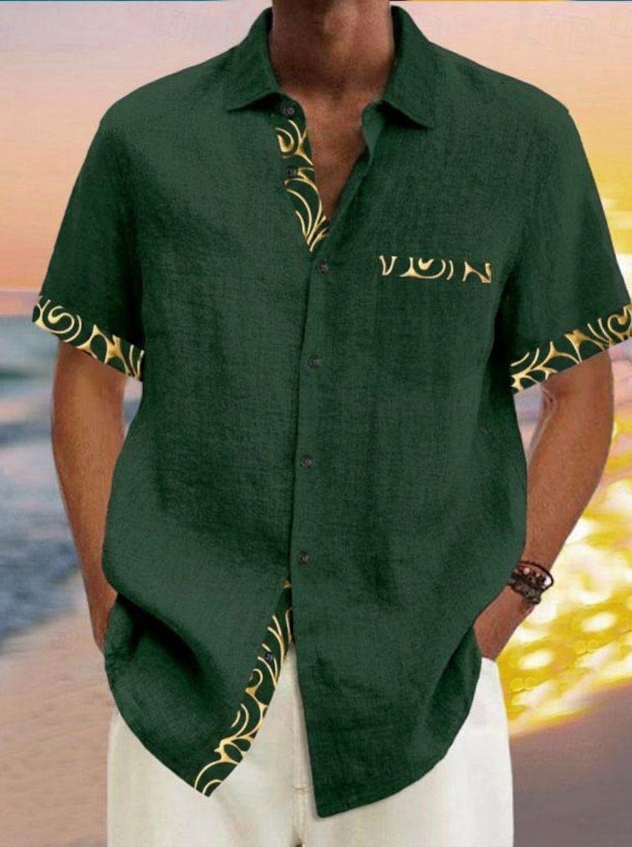 Riviera Luxury Baroque Slub Resort Shirt