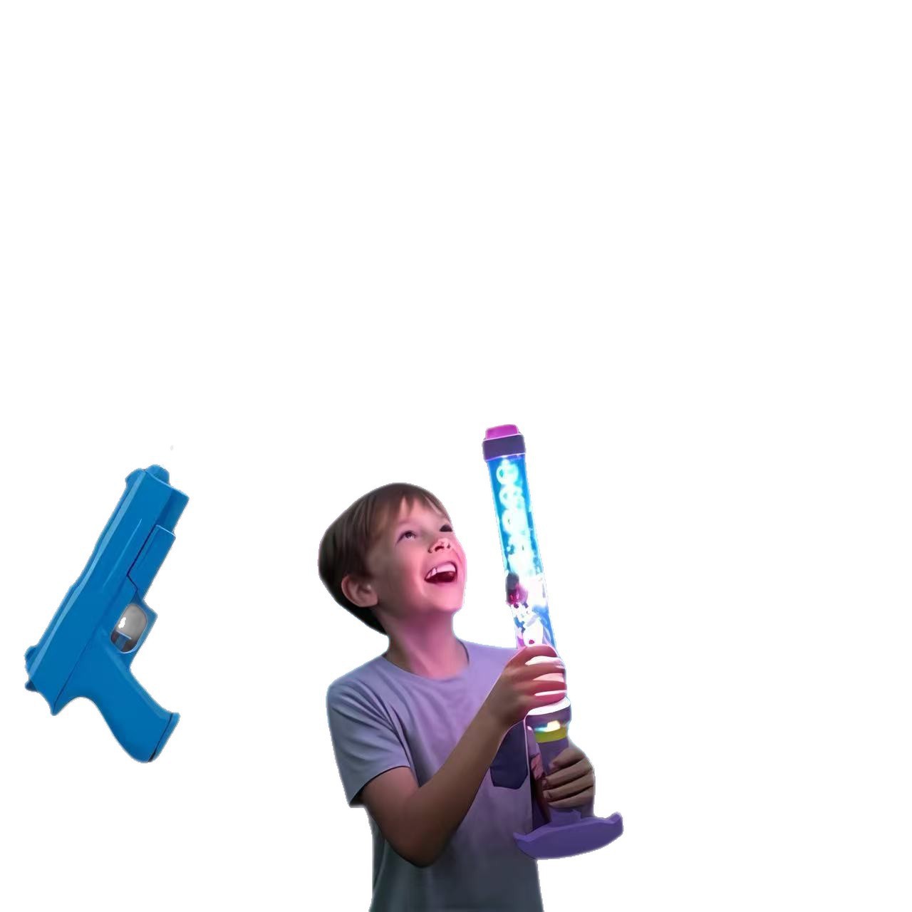 Glowing Rainbow LED Water Blaster - Light-Up Water Gun Toy for Kids & Adults