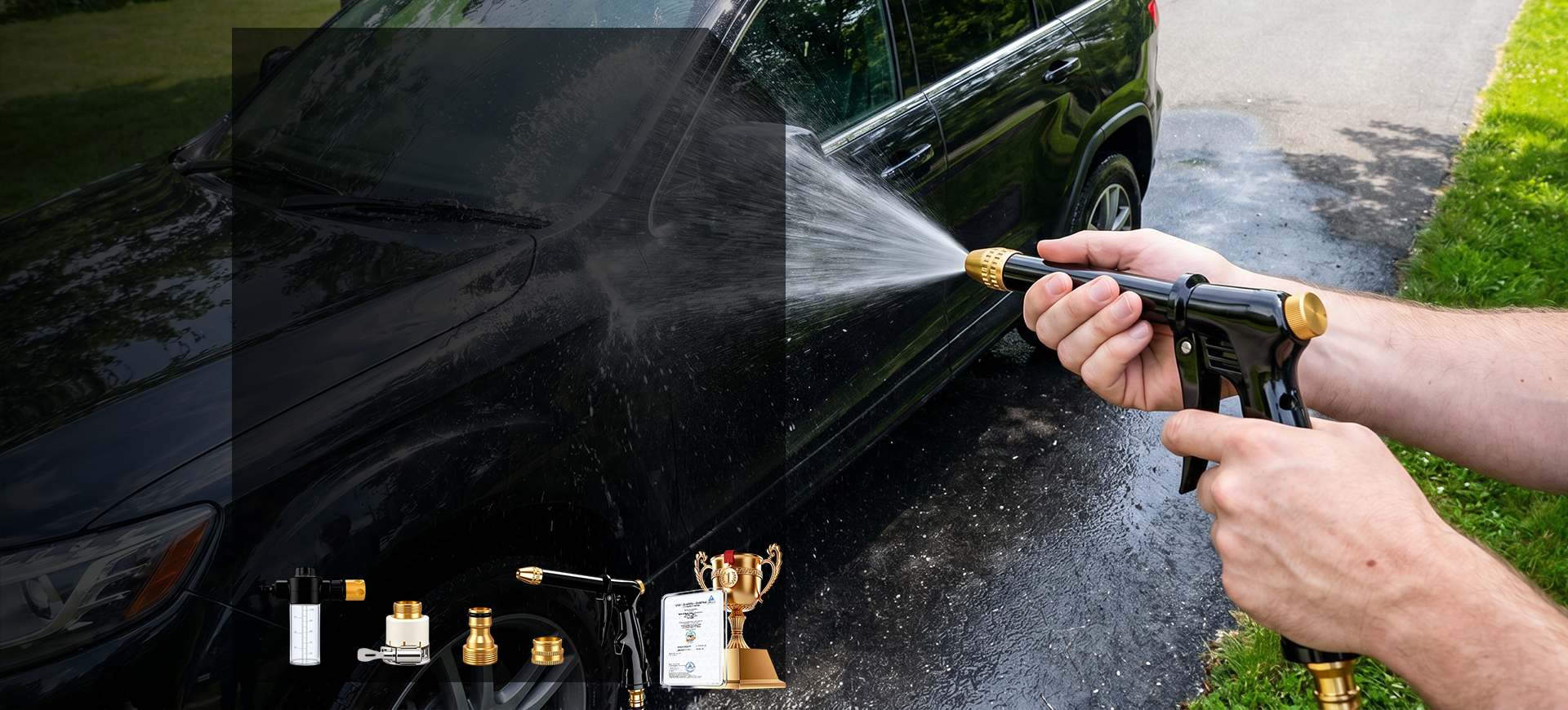 High-Pressure Cleaning Nozzle Set | 16x Pressure Boost Garden Hose Attachment