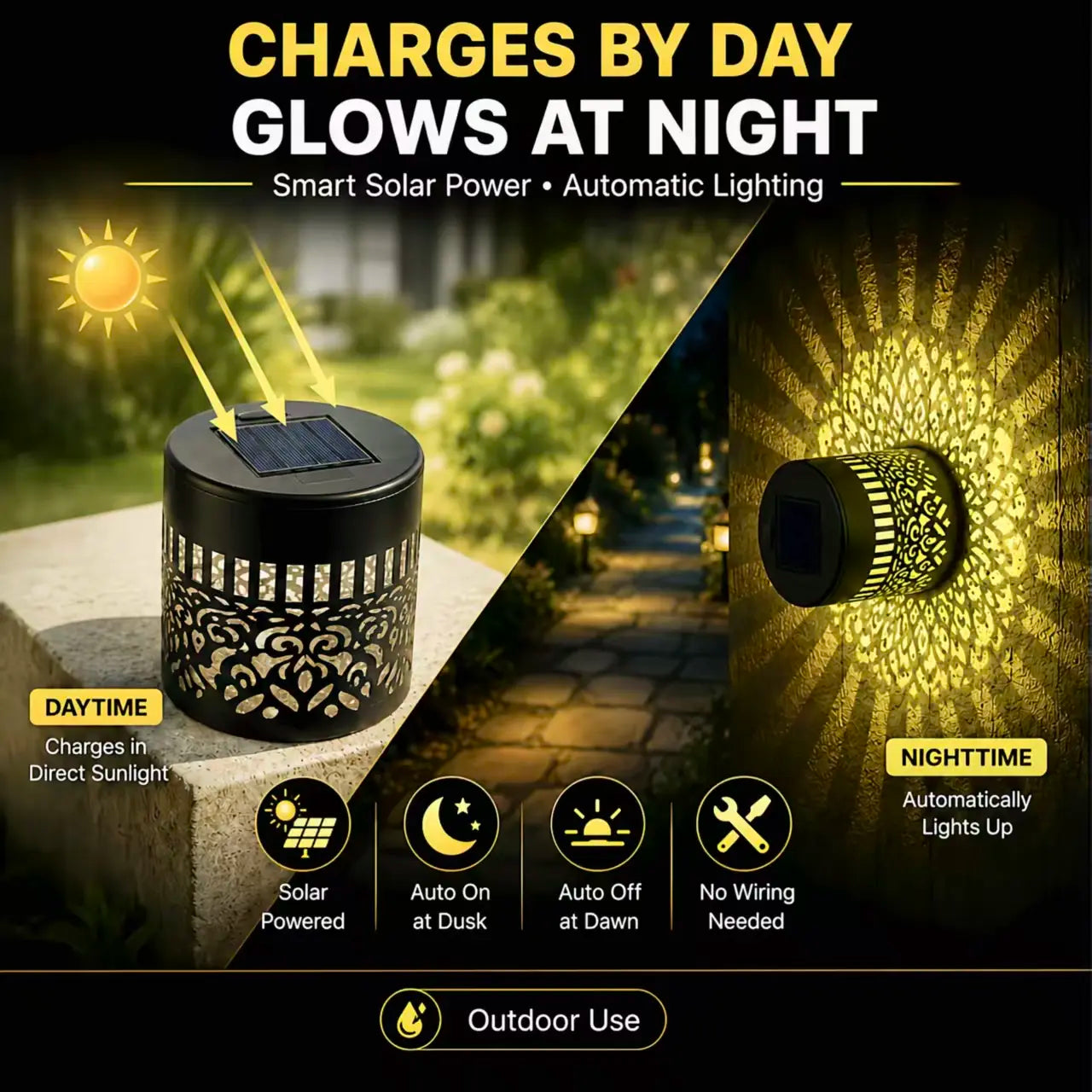 📢50%OFF📢Seven-Color Changing Solar Mandala Projection Wall Light