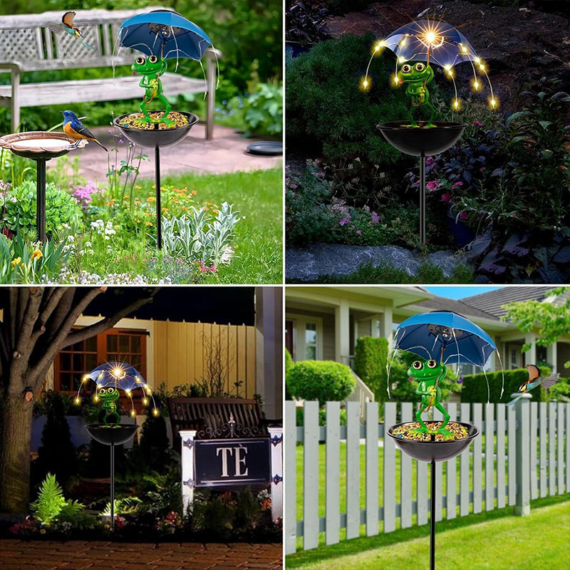 🐸✨ Magical frog decoration with night light – weatherproof & cute!