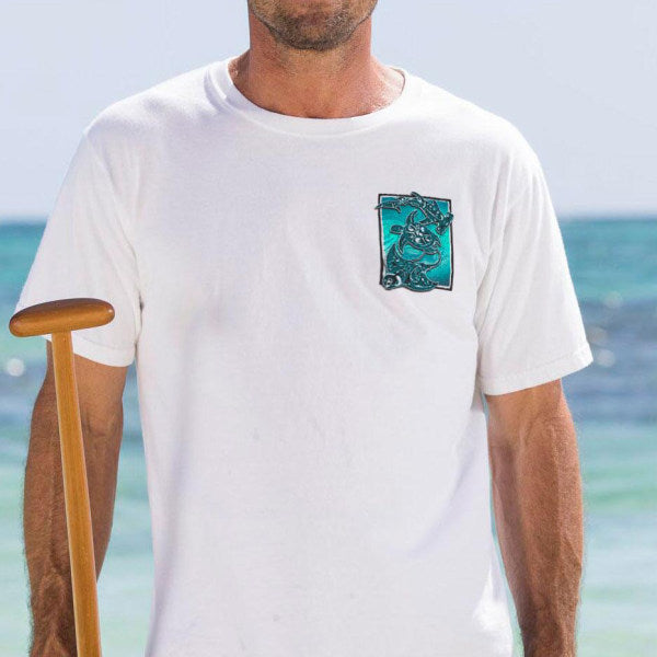 White short-sleeved T-shirt trio with short sleeves