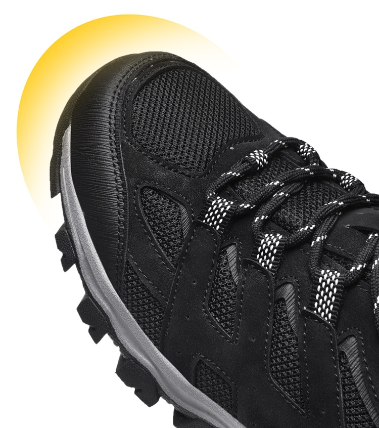 Men's Outdoor Hiking Shoes &ndash; Breathable Waterproof Low-Cut Walking Shoes with Non-Slip Traction, Abrasion-Proof Build & Orthopedic Wide Toe Arch Support
