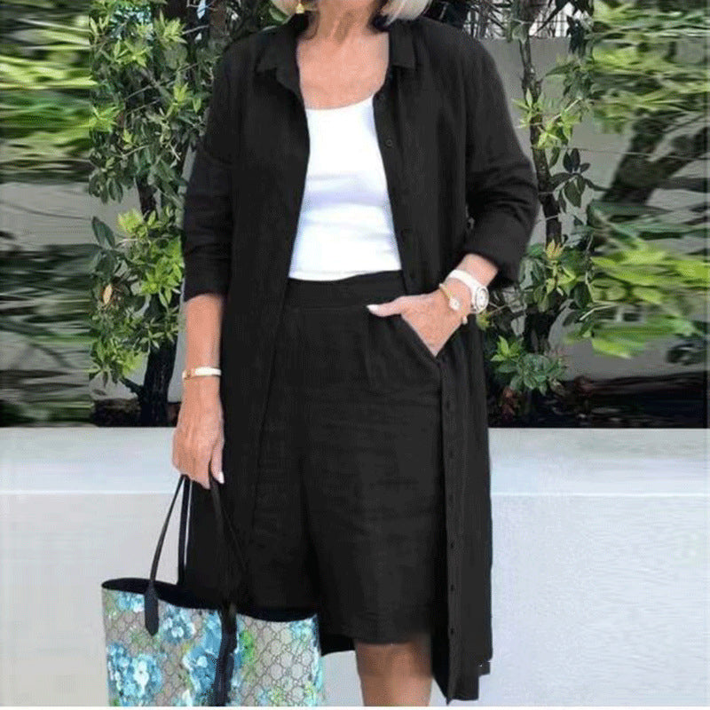 (S-5XL) Linen leisure suit