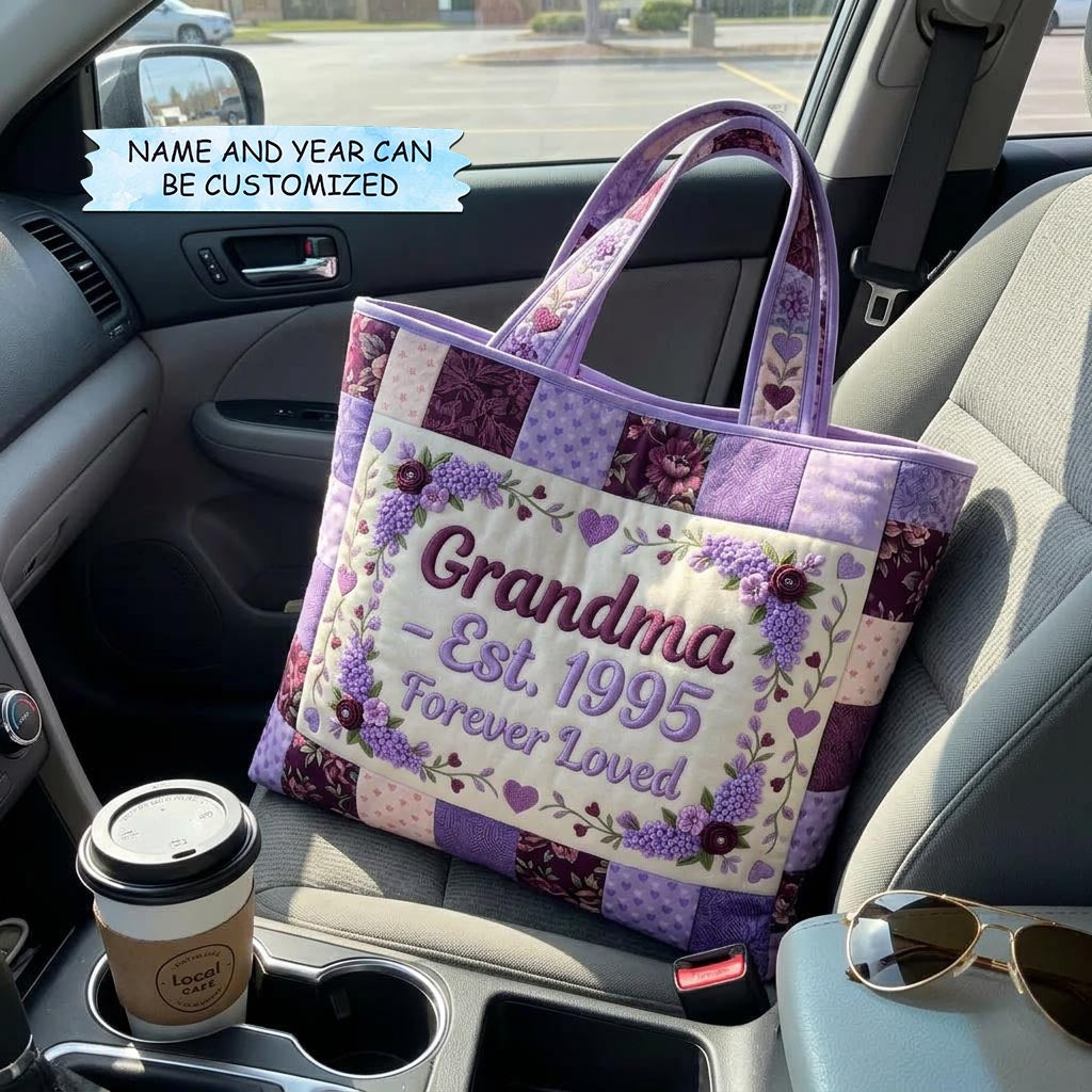 Mom Bloom Quilted Tote Bag QTCUZ GFTOMA10338