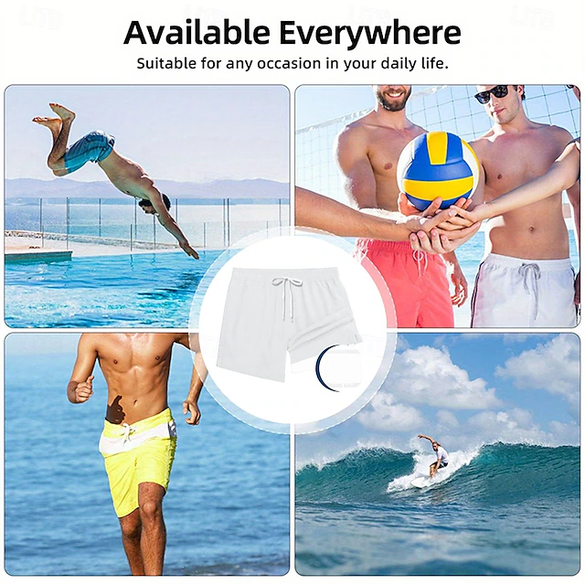 Independence Day Men's 4th of July U.S. 250th Anniversary US Flag Patriotic Lined Shorts 2 in 1 Board Shorts