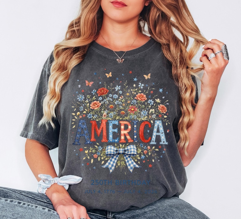 America 250th Birthday T-Shirt - Patriotic 4th of July 2026 - Comfort Colors Style