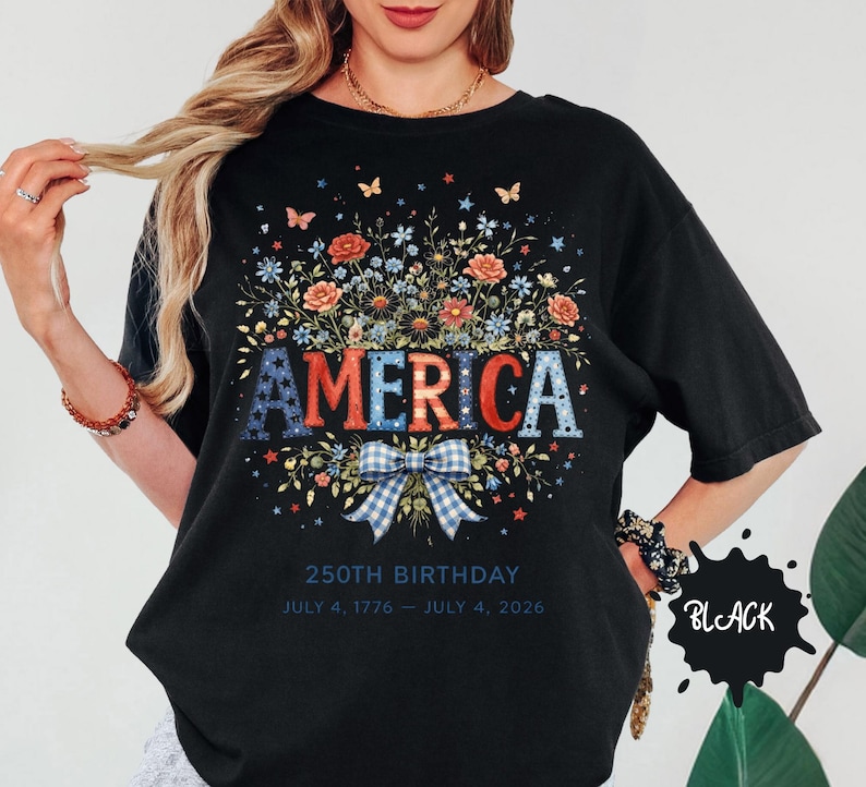 America 250th Birthday T-Shirt - Patriotic 4th of July 2026 - Comfort Colors Style