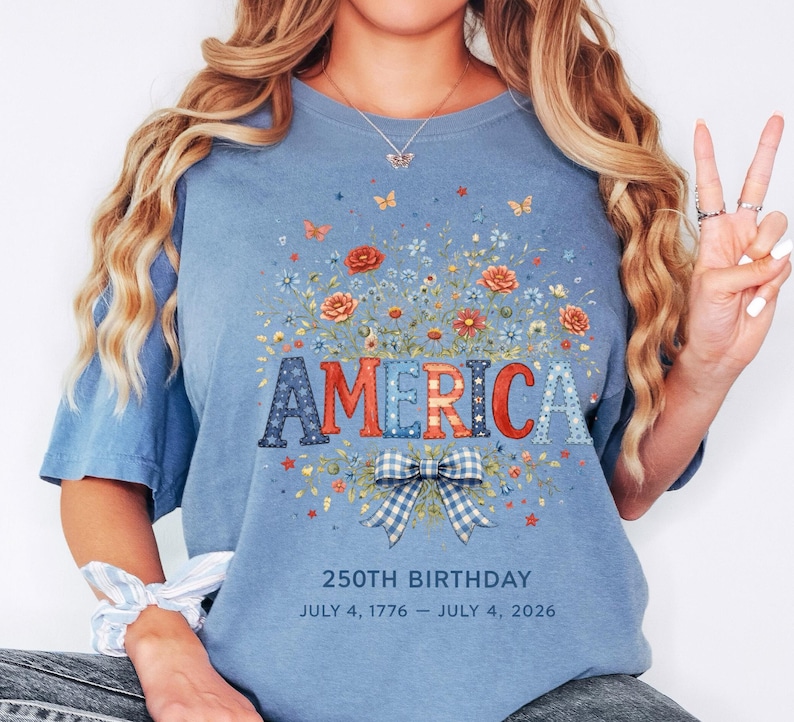America 250th Birthday T-Shirt - Patriotic 4th of July 2026 - Comfort Colors Style