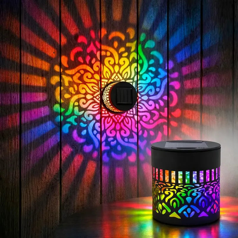 📢50%OFF📢Seven-Color Changing Solar Mandala Projection Wall Light