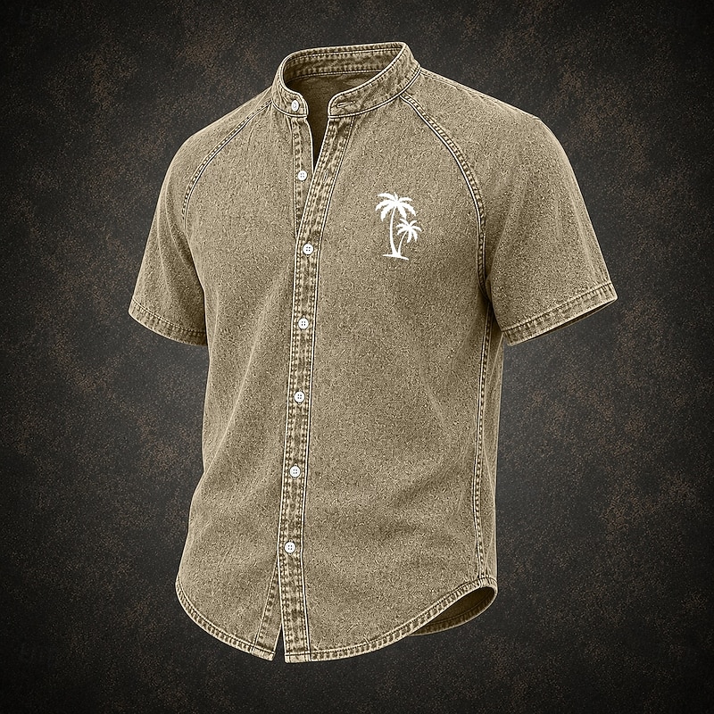 SoftFade Men's Acid Wash Shirt - Garment Dyed Vintage Casual