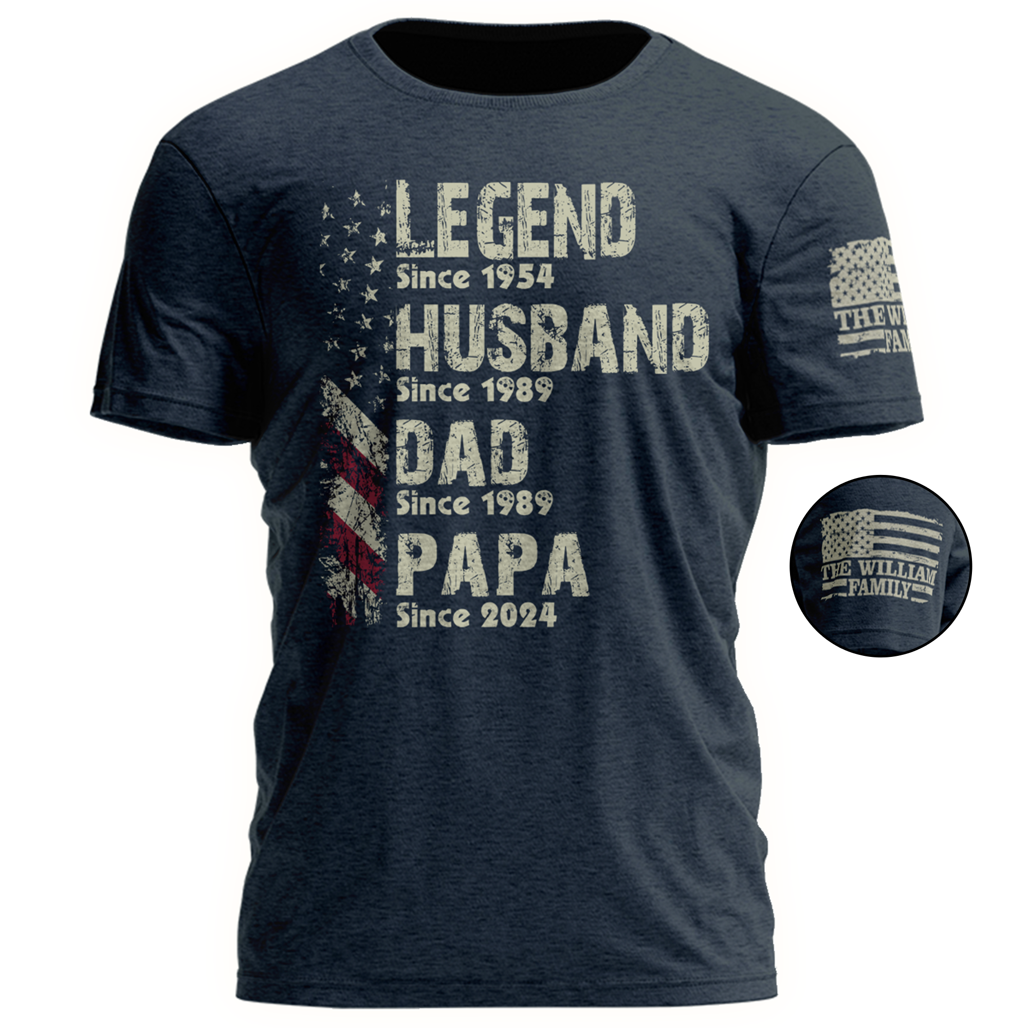 Personalized Legend Husband Dad Papa Shirt – Custom Years Gift for Dad & Grandpa
