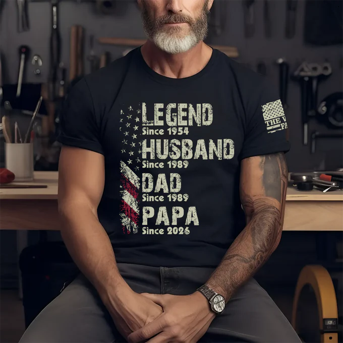 Personalized Legend Husband Dad Papa Shirt – Custom Years Gift for Dad & Grandpa