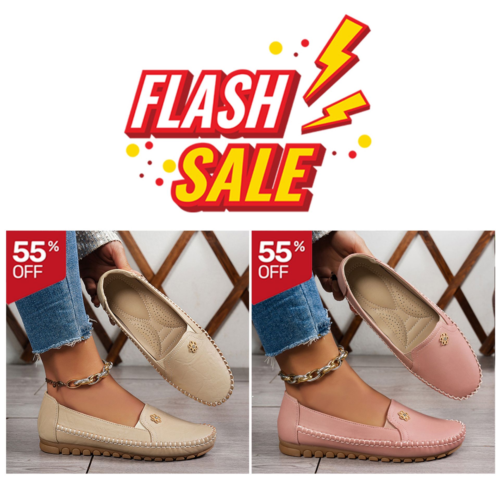 Set 2 (Beige + Pink) – 55% OFF/9/Medium