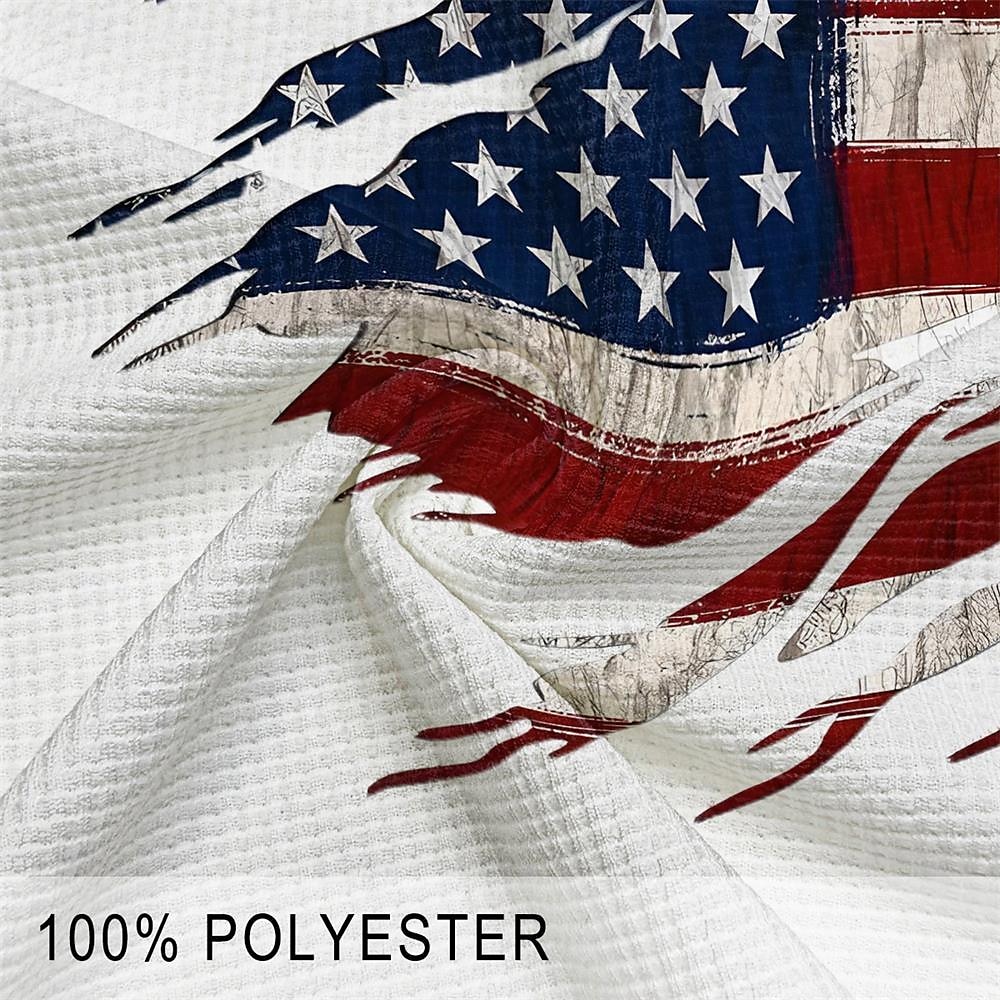 Distressed USA Flag Patriotic Men's Polo Shirt | Vintage American Flag Casual Golf Polo