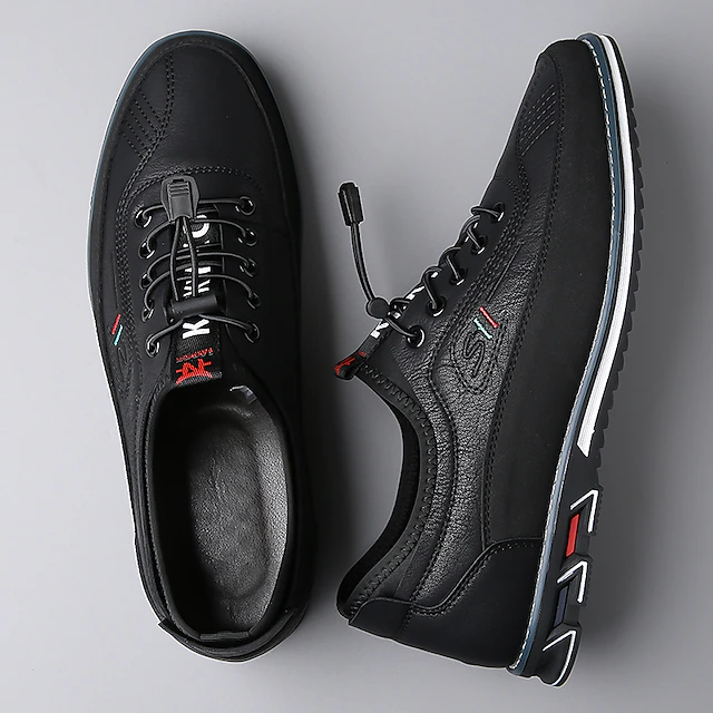 Men's Brown Casual Sneakers with Lace-Up Design – Comfortable Non-Slip Walking Shoes for Daily Outdoor Activities