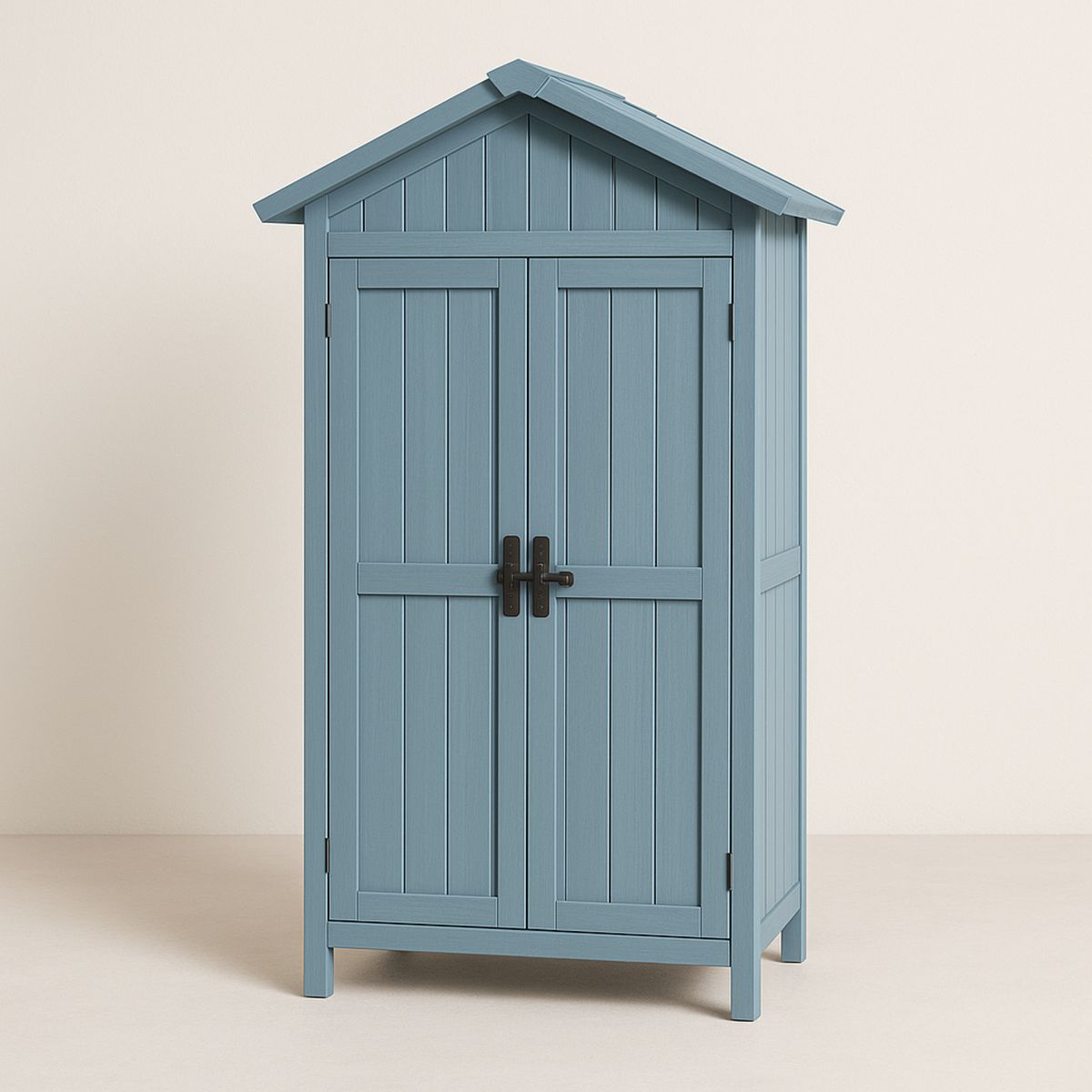 Wooden Outdoor Storage Cabinet Blue 80cm x 50cm x 170cm