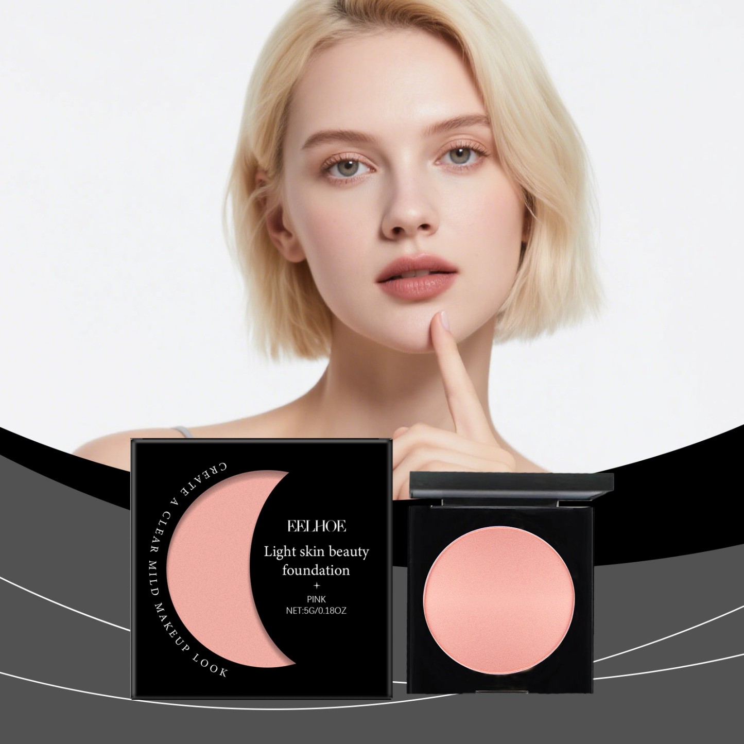 EELHOE Pink Hydrating Concealing Foundation Cream: Natural, lightweight, and long-lasting with a matte, translucent finish; a nourishing foundation cream.-Velvet