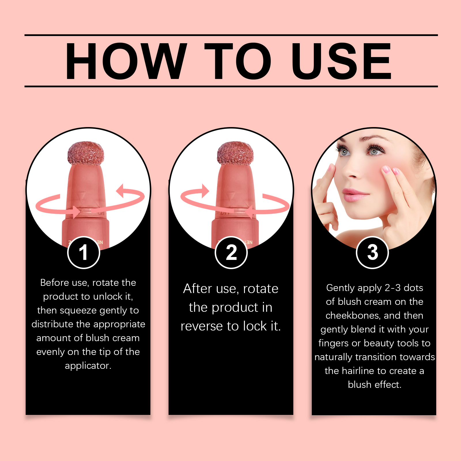 EELHOE Shimmering Cream Blush in Berry Shade: Lightweight and long-lasting, this blush provides a natural, radiant flush to the cheeks while also moisturizing the skin.-Velvet