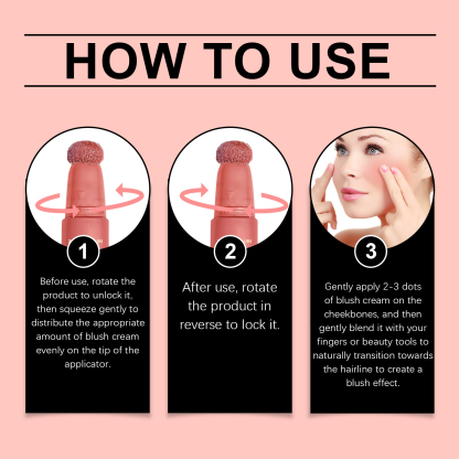 EELHOE Shimmering Cream Blush in Berry Shade: Lightweight and long-lasting, this blush provides a natural, radiant flush to the cheeks while also moisturizing the skin.-Velvet