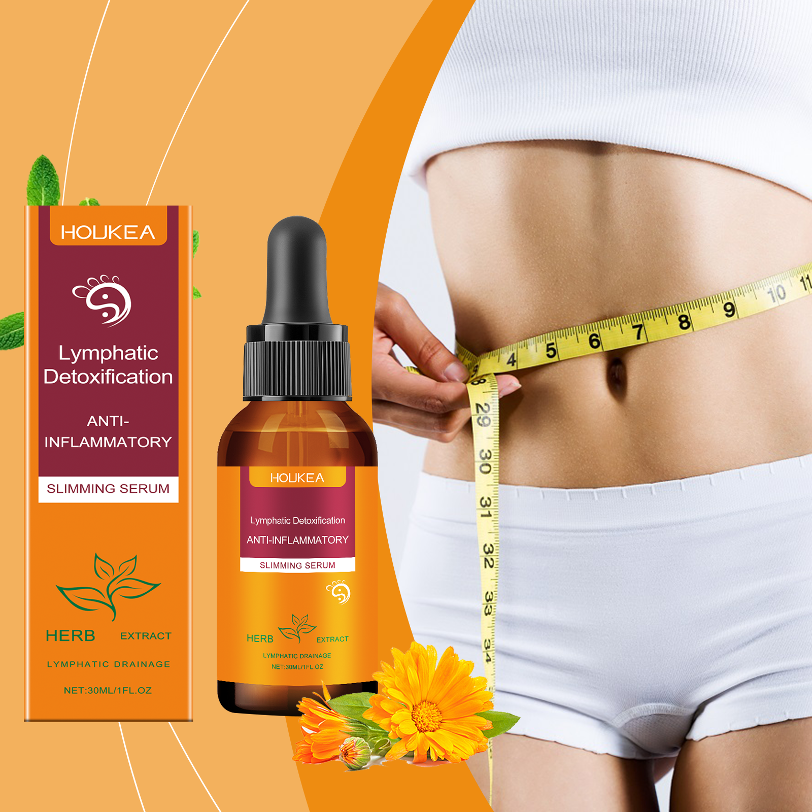 Houkea Body Serum: Body care, hydrating and moisturizing serum for skin massage and application.